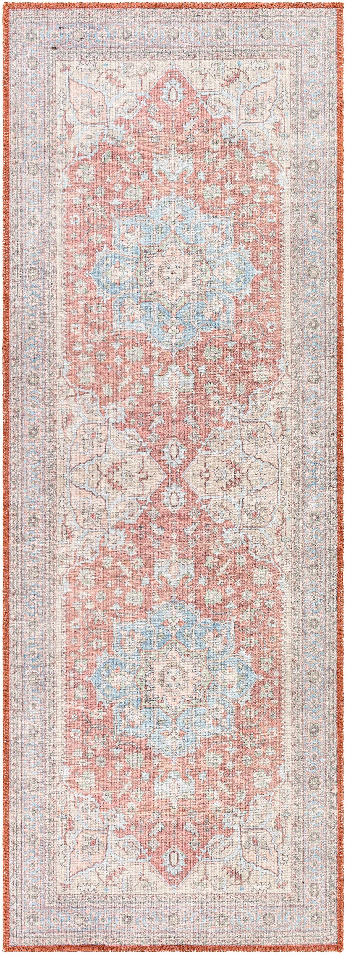 Brown Bagamanoc Medallion Washable Area Rug