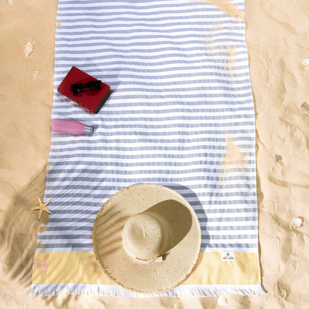 Mediterranean 100% Cotton Turkish Peshtemals, 35" x 60", Modern & Traditional Turkish Bath Towels