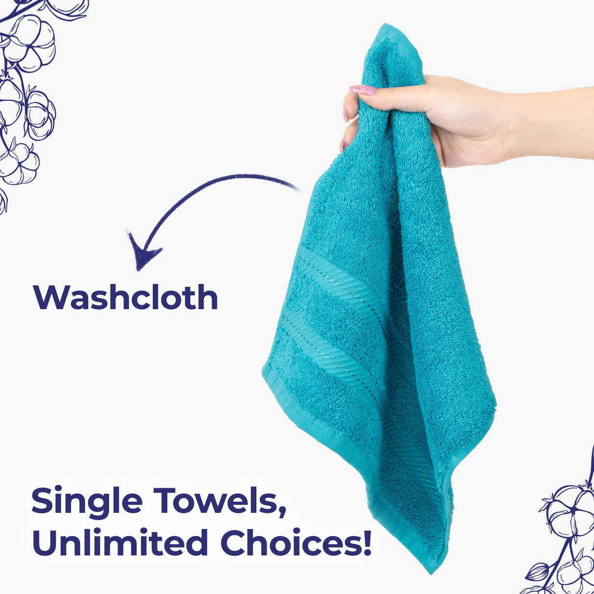 American Soft Linen Single Piece 100% Cotton Turkish Towels with 20 Different Colors, Create Your Set