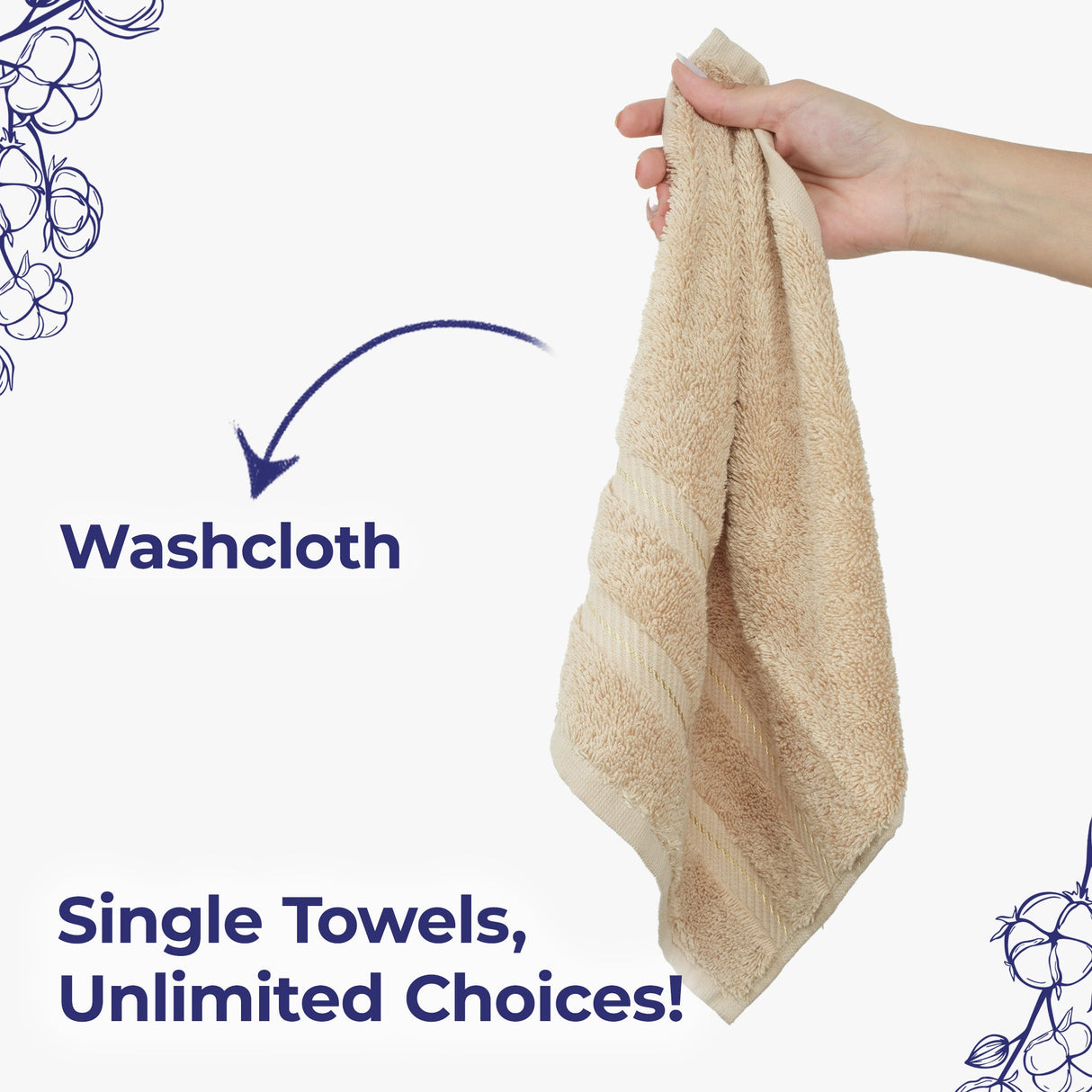 American Soft Linen Single Piece 100% Cotton Turkish Towels with 20 Different Colors, Create Your Set