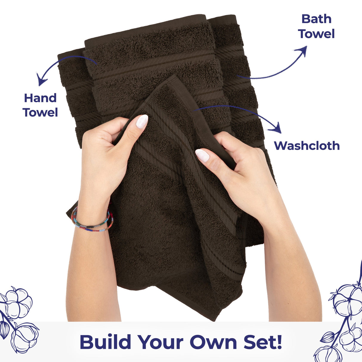 American Soft Linen Single Piece 100% Cotton Turkish Towels with 20 Different Colors, Create Your Set