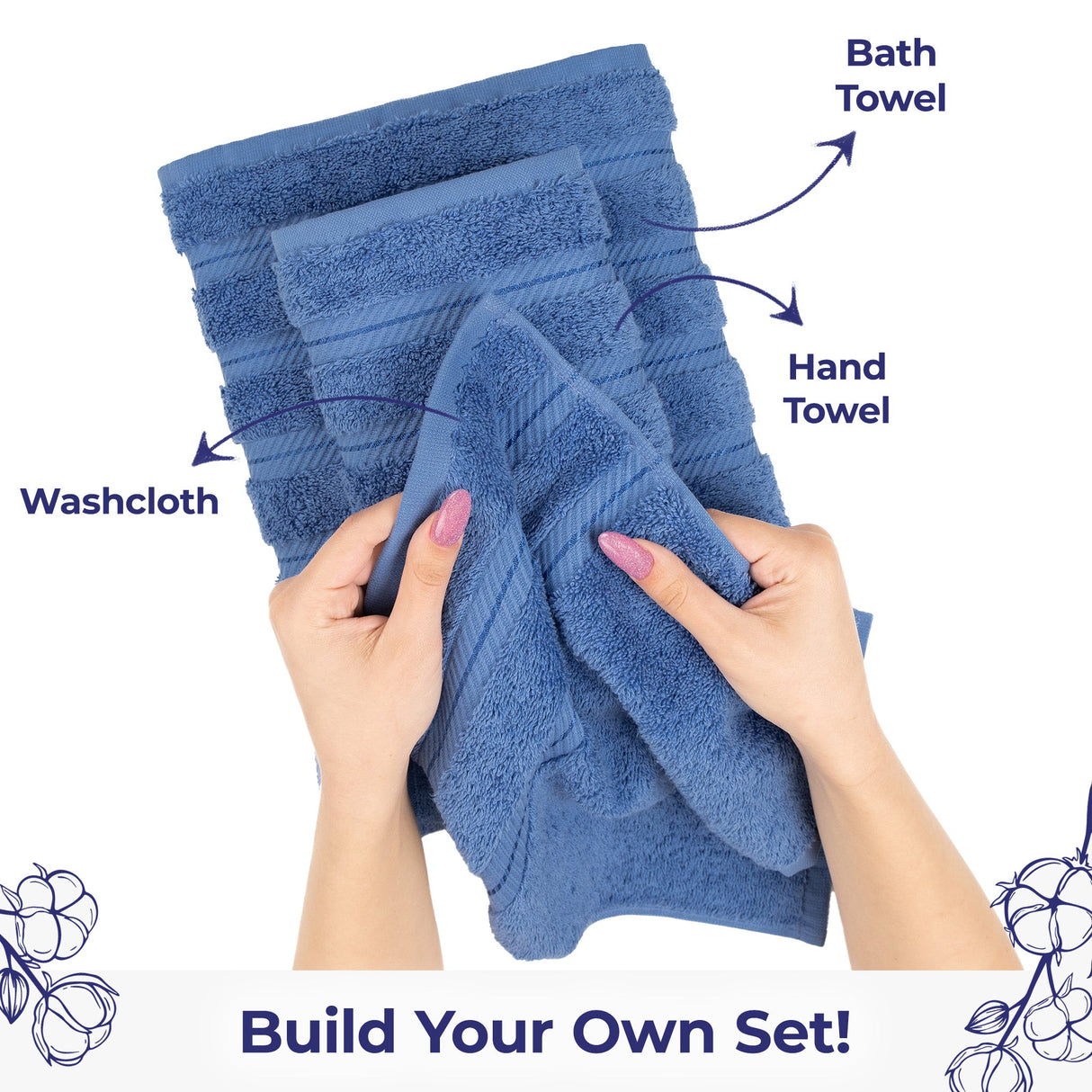 American Soft Linen Single Piece 100% Cotton Turkish Towels with 20 Different Colors, Create Your Set