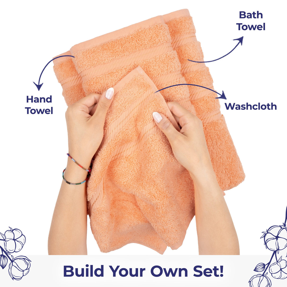 American Soft Linen Single Piece 100% Cotton Turkish Towels with 20 Different Colors, Create Your Set