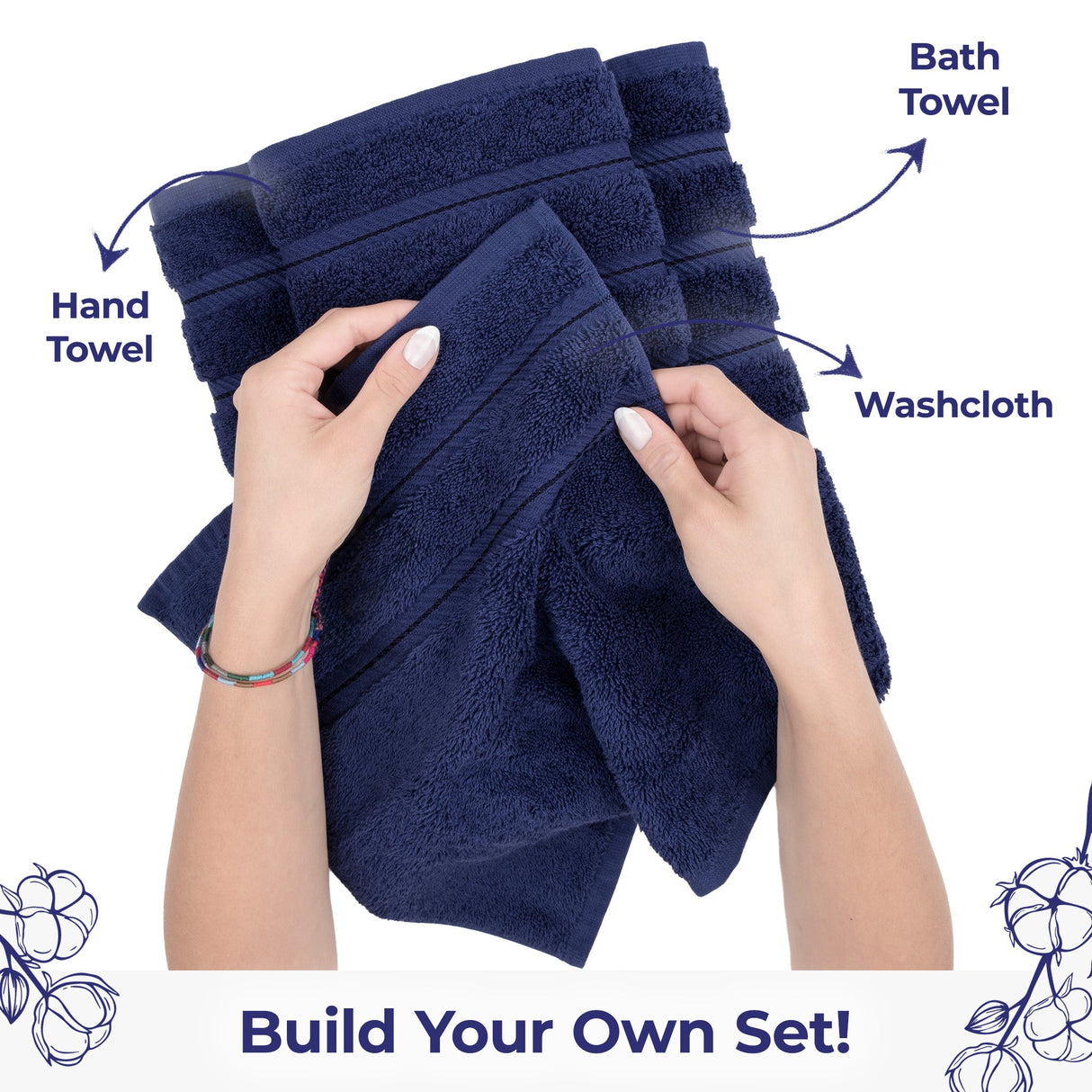 American Soft Linen Single Piece 100% Cotton Turkish Towels with 20 Different Colors, Create Your Set