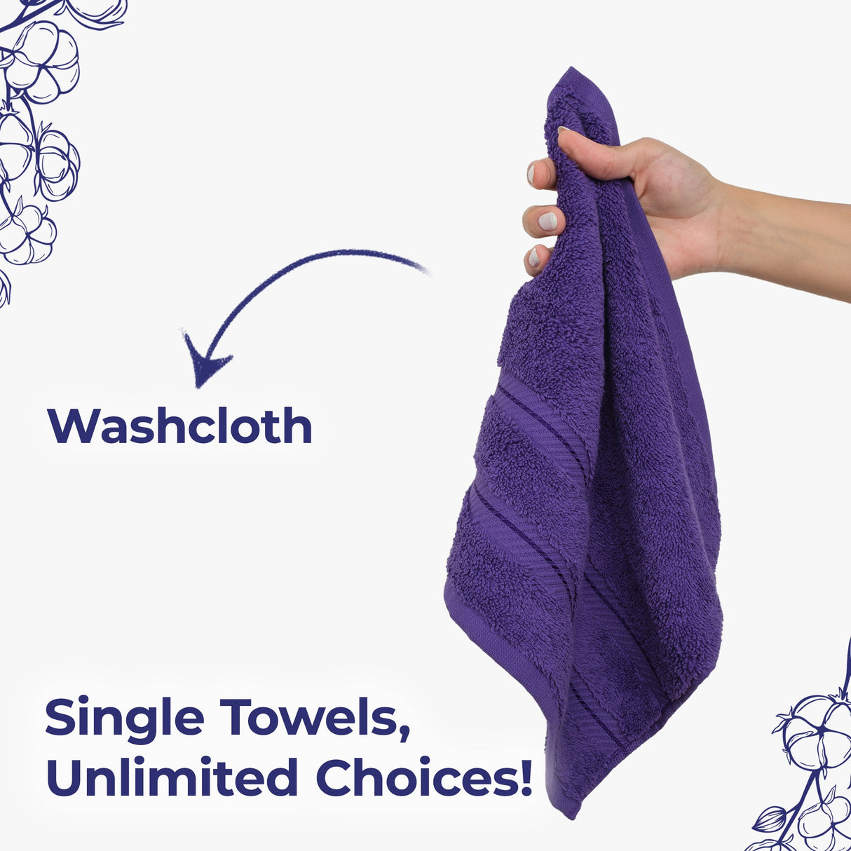 American Soft Linen Single Piece 100% Cotton Turkish Towels with 20 Different Colors, Create Your Set