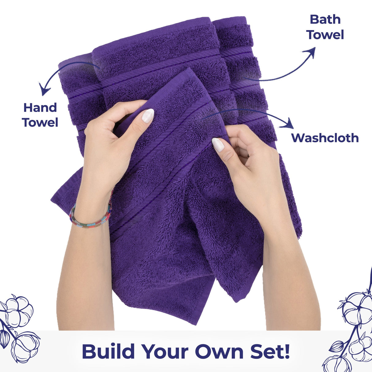 American Soft Linen Single Piece 100% Cotton Turkish Towels with 20 Different Colors, Create Your Set