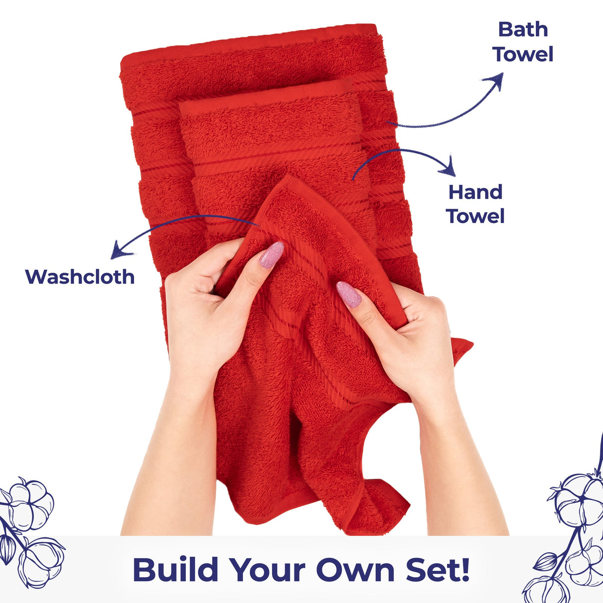 American Soft Linen Single Piece 100% Cotton Turkish Towels with 20 Different Colors, Create Your Set