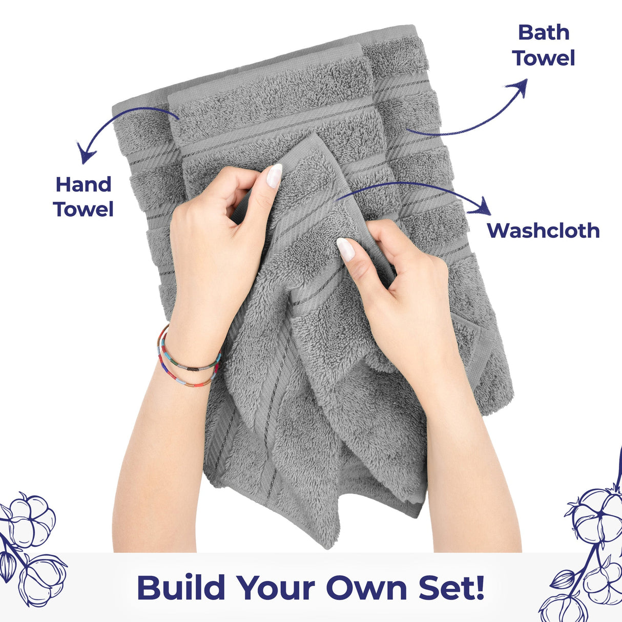 American Soft Linen Single Piece 100% Cotton Turkish Towels with 20 Different Colors, Create Your Set