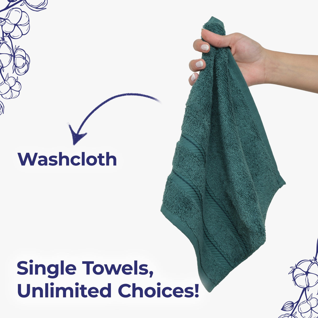 American Soft Linen Single Piece 100% Cotton Turkish Towels with 20 Different Colors, Create Your Set