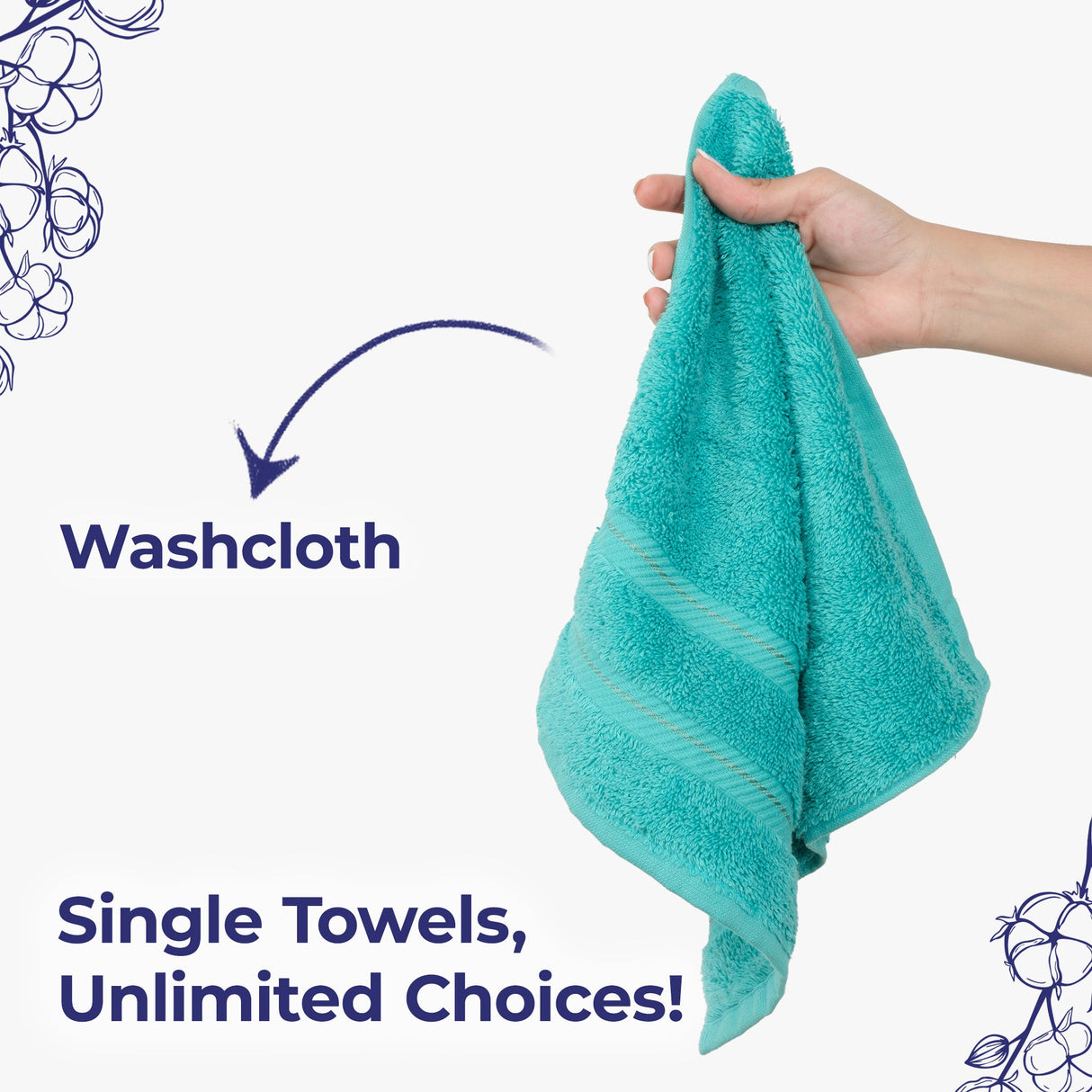 American Soft Linen Single Piece 100% Cotton Turkish Towels with 20 Different Colors, Create Your Set