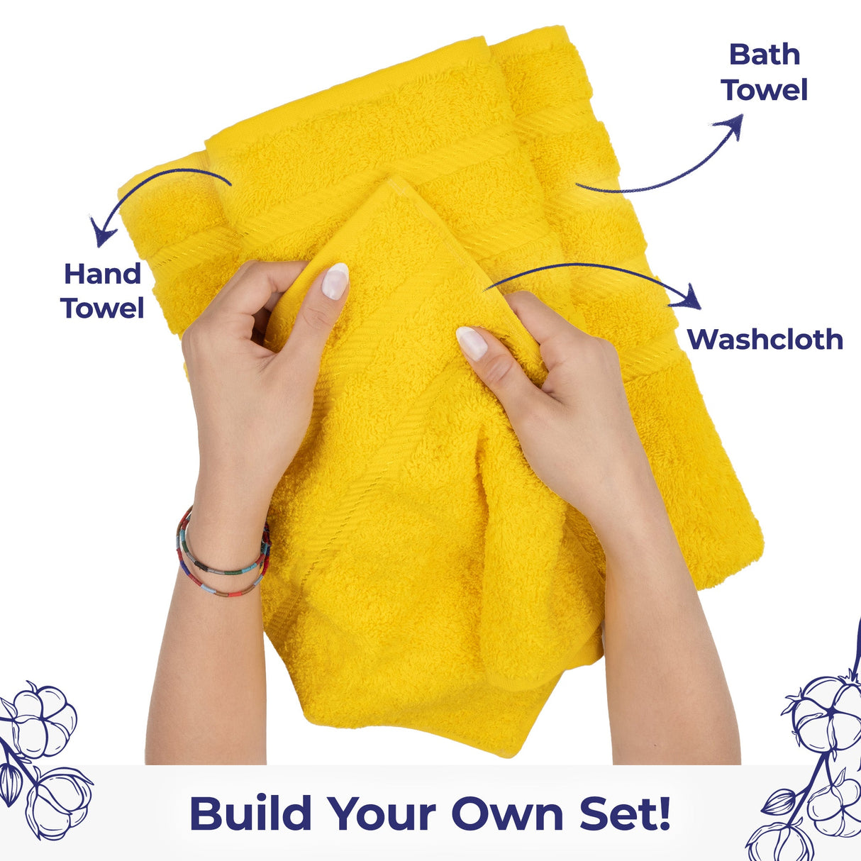 American Soft Linen Single Piece 100% Cotton Turkish Towels with 20 Different Colors, Create Your Set