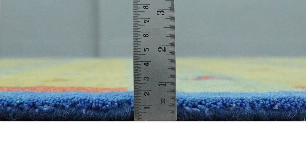 Animal and Tree Life Green, Blue and Rust Hand knotted Traditional Multi Size Wool Area Rug, Kids, Living Room and Bedroom Rug