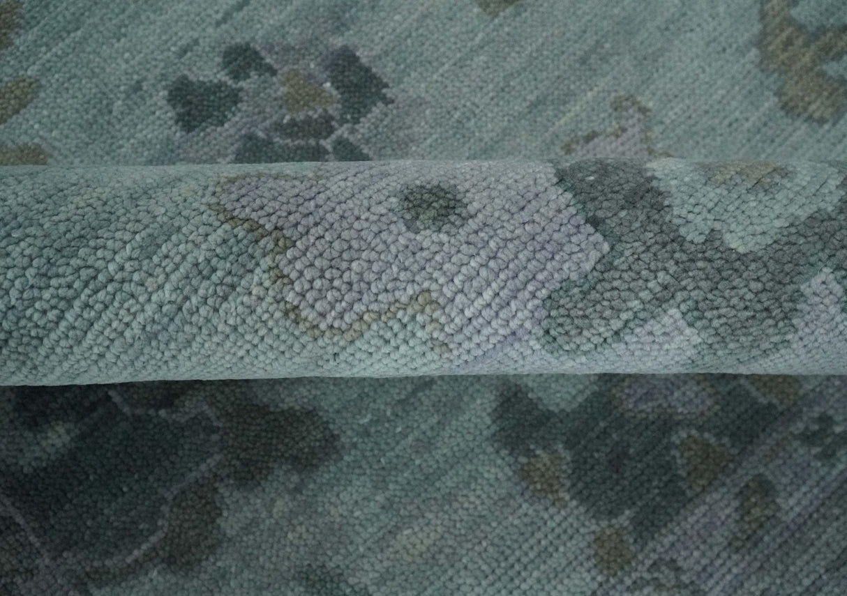 Antique look Bluish Gray Hand knotted Traditional Oushak Multi Size wool area Rug