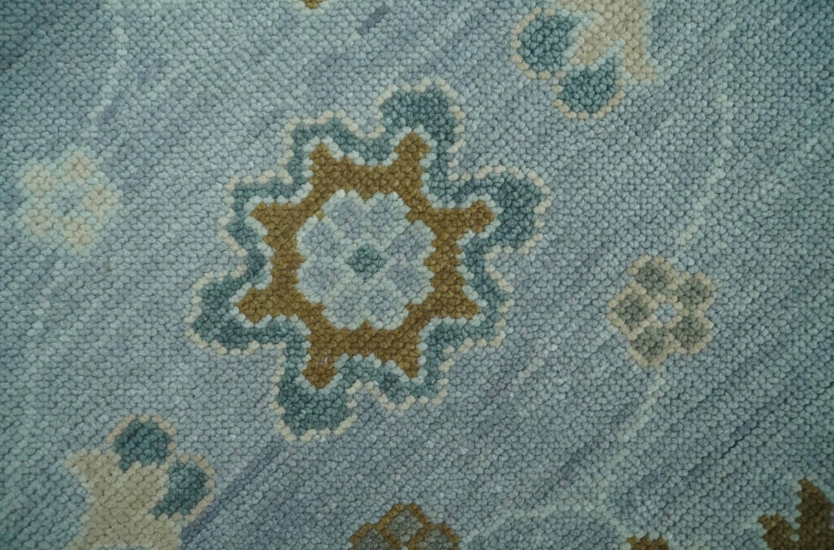 Antique Silver Multi Size Hand Knotted Turkish Style Oushak Traditional Area Rug, Living Room Rug