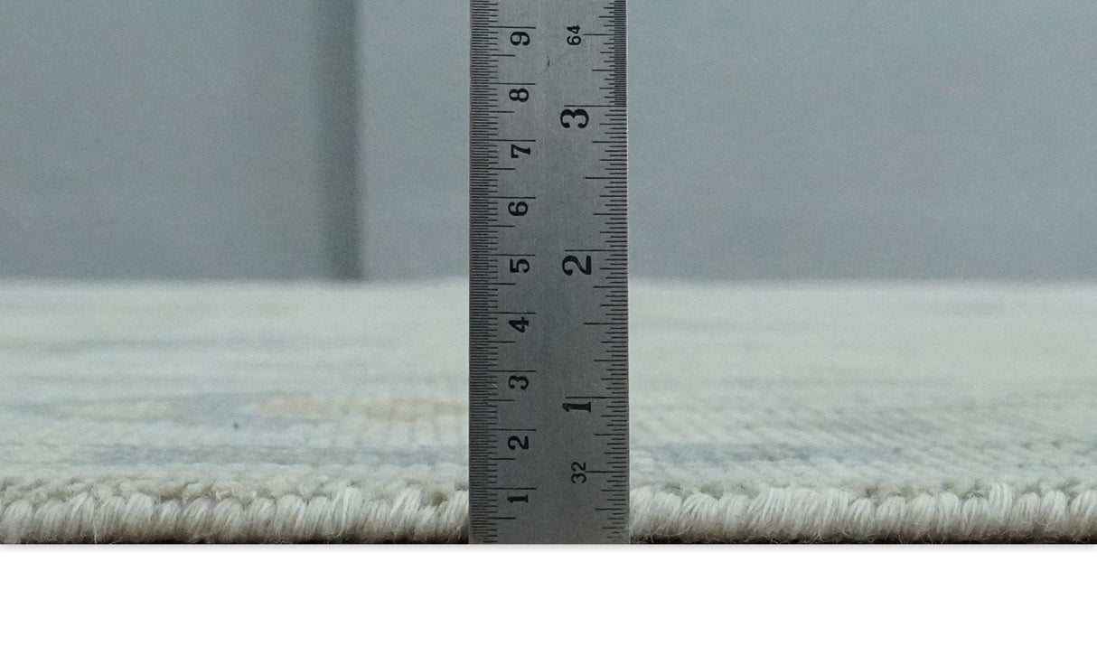 Antique Silver Hand knotted Traditional Multi Size Oushak Wool area Rug