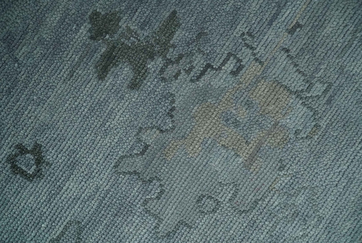 Antique style Gray and Silver Hand Knotted Multi Size Oushak Wool Area Rug