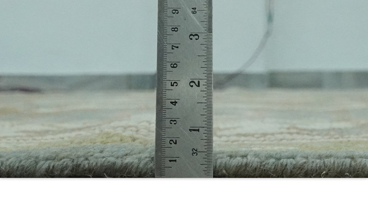 Antique Style Traditional Heriz Gray, Ivory, Peach and Olive Hand Knotted Multi Size wool Area Rug