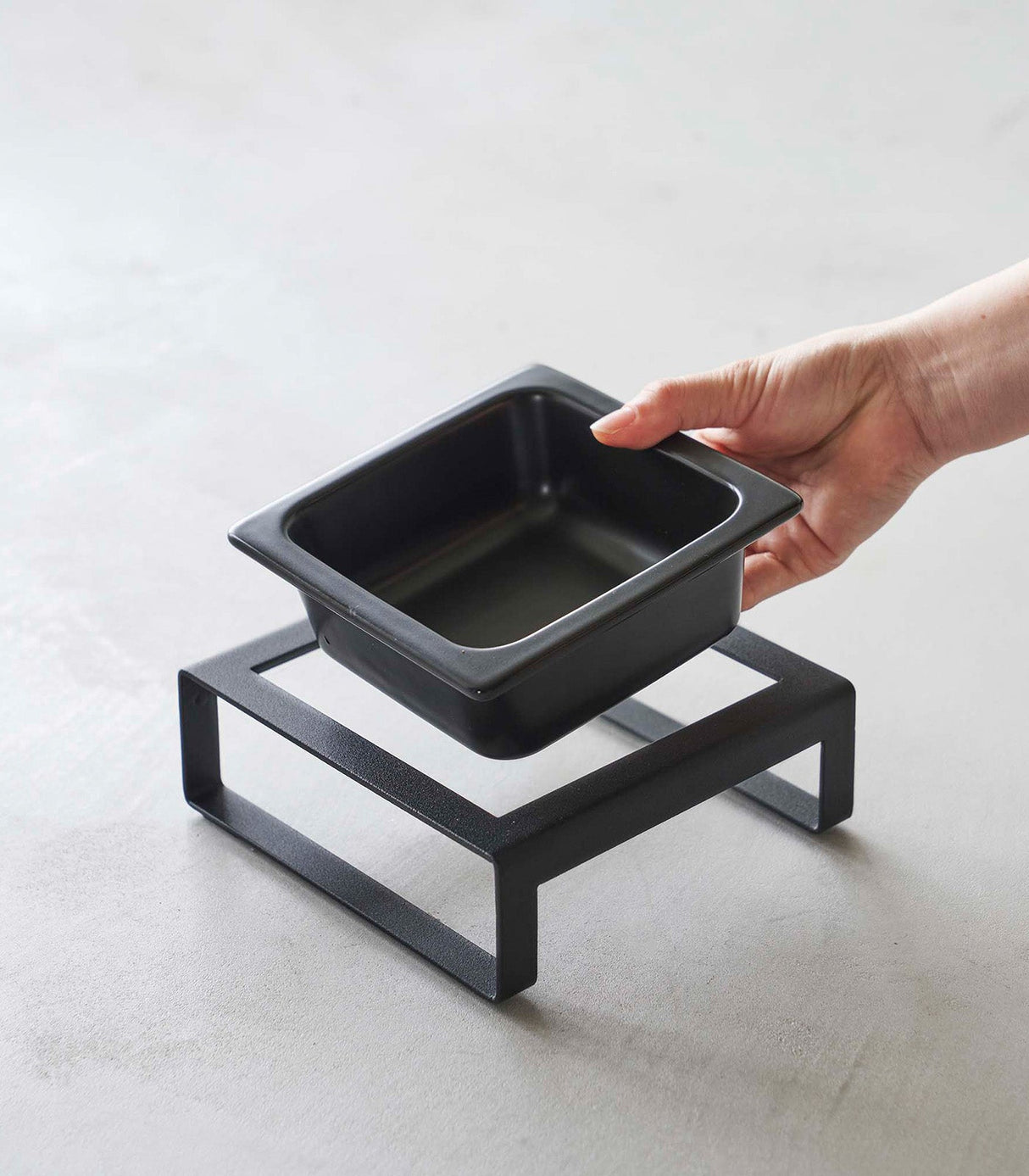 Single Pet Food Bowl - Steel + Ceramic