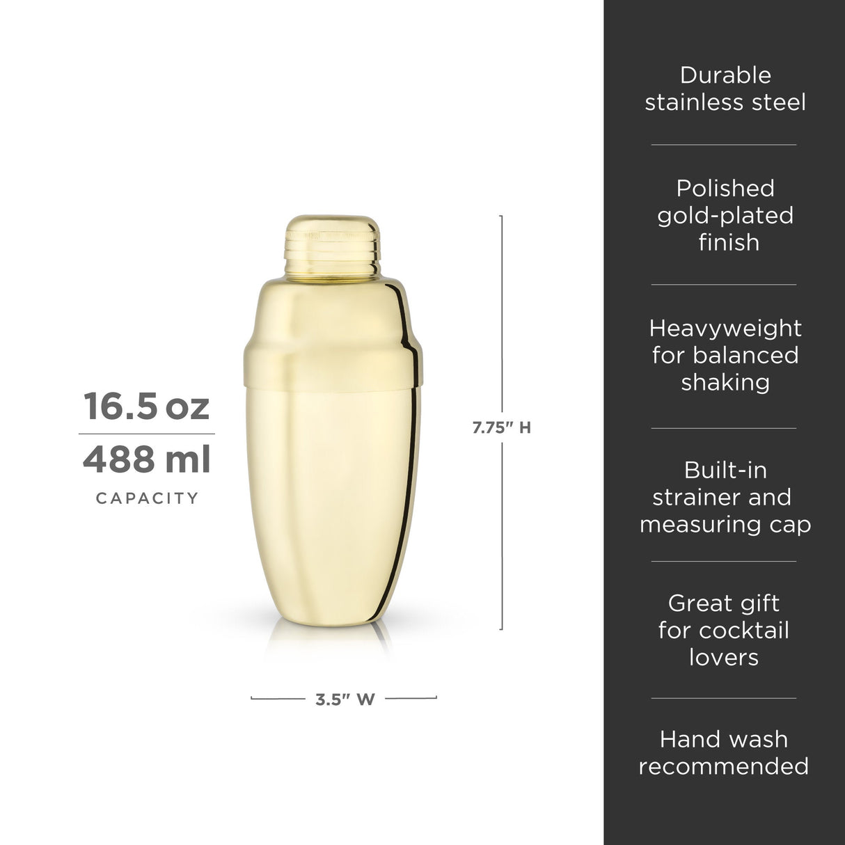 Belmont Heavyweight Cocktail Shaker