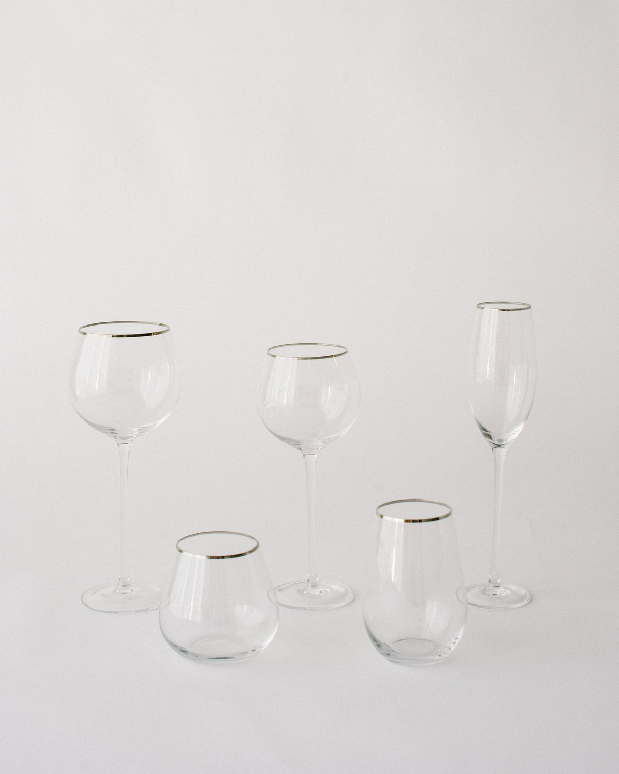SIREN STEMWARE // CLEAR + PLATINUM