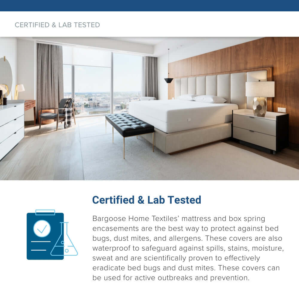 Bargoose BedBug Solution™ Deep Hybrid Zippered Mattress Encasing - Stretches To Fit 12"- 16" Mattresses