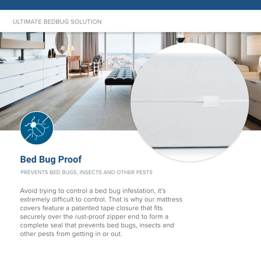 Bed Bug Proof Zippered Mattress Encasement | BedBug Solution™ Elite