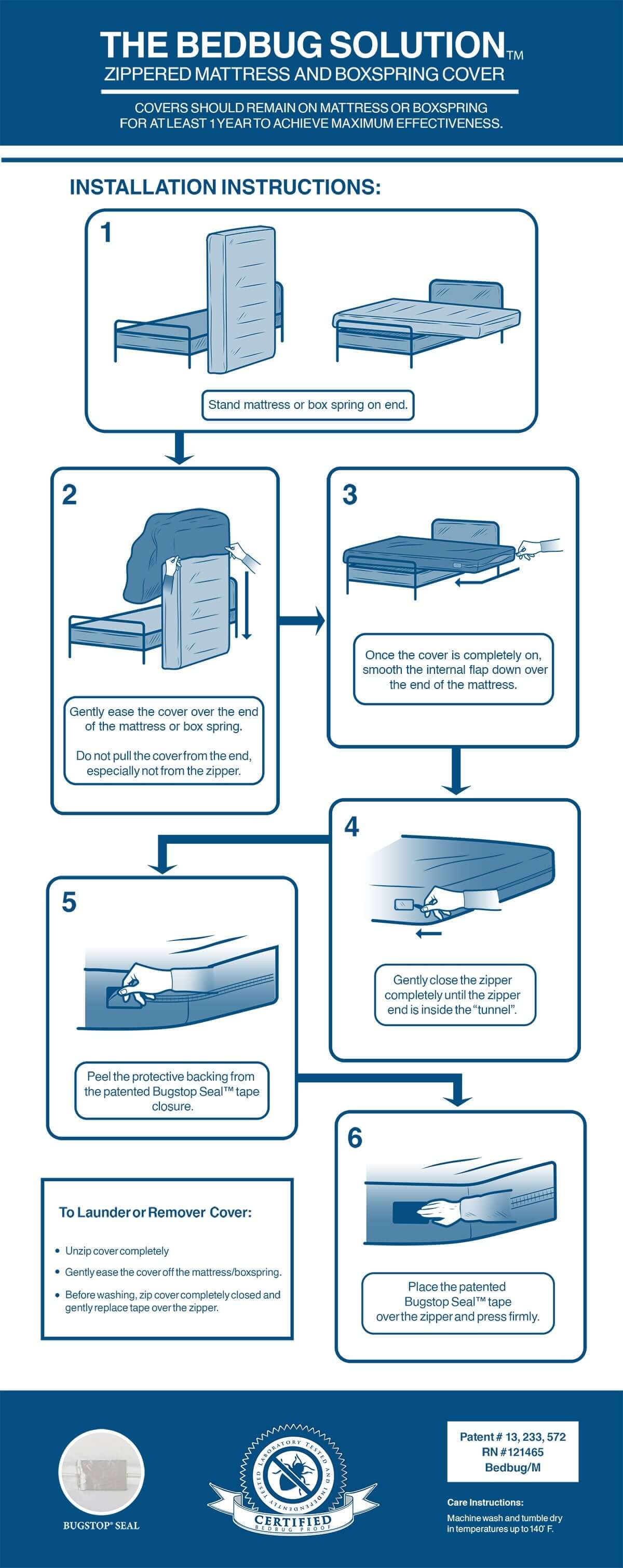 Bargoose BedBug Solution™ Hybrid Zippered Mattress Encasing - Stretches To Fit 9-12" Mattresses