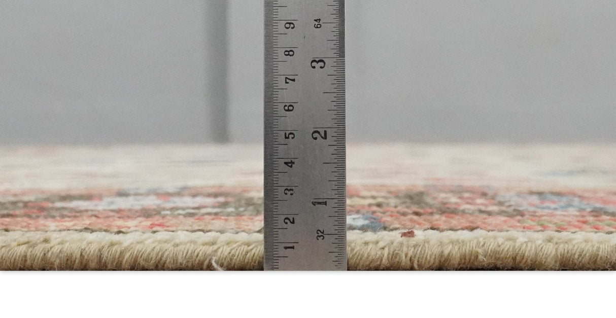 Beige, Brown and Rust Tree of Life Hand Knotted Traditional Multi Size Wool Rug