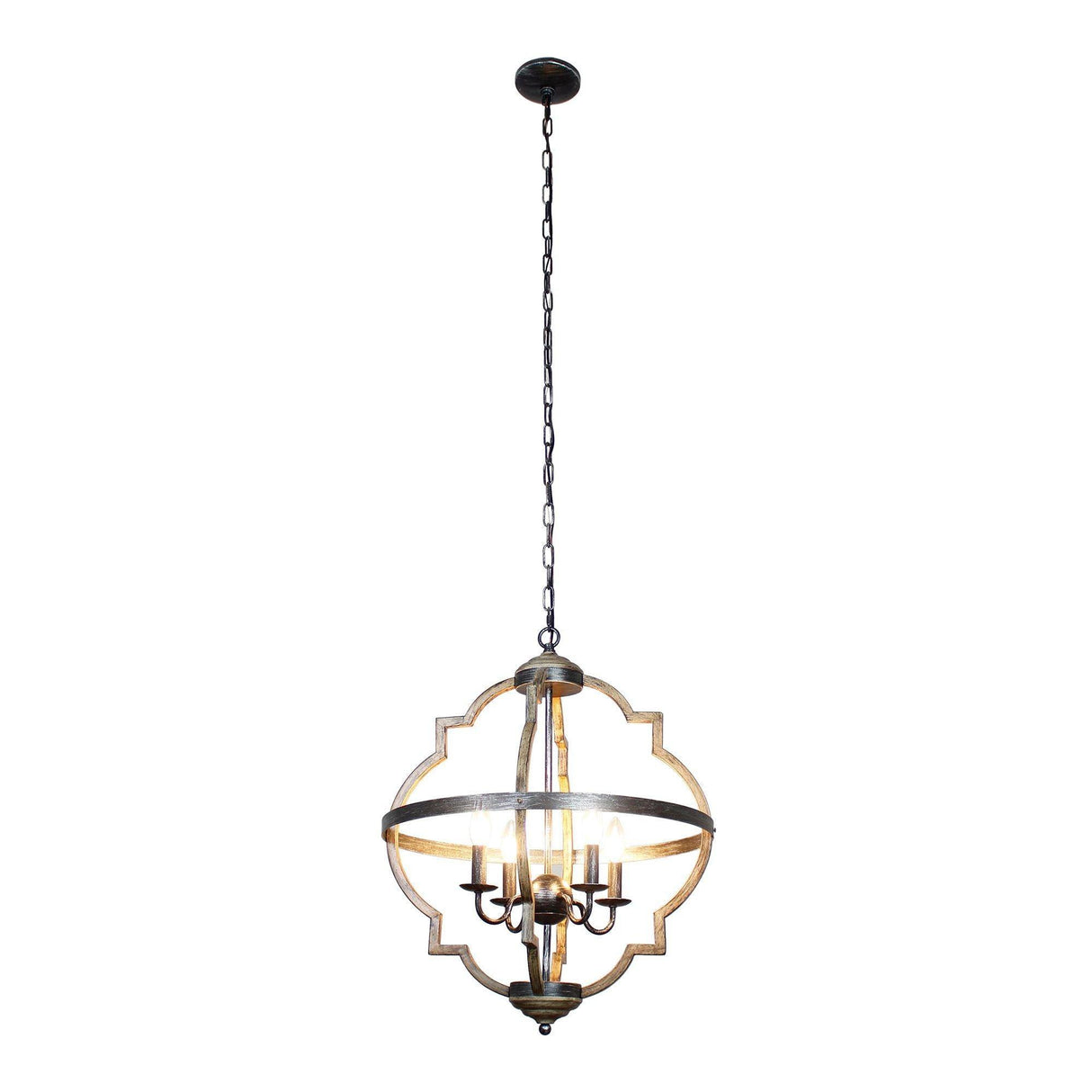 Bennington 4-Light Lantern Geometric Chandelier