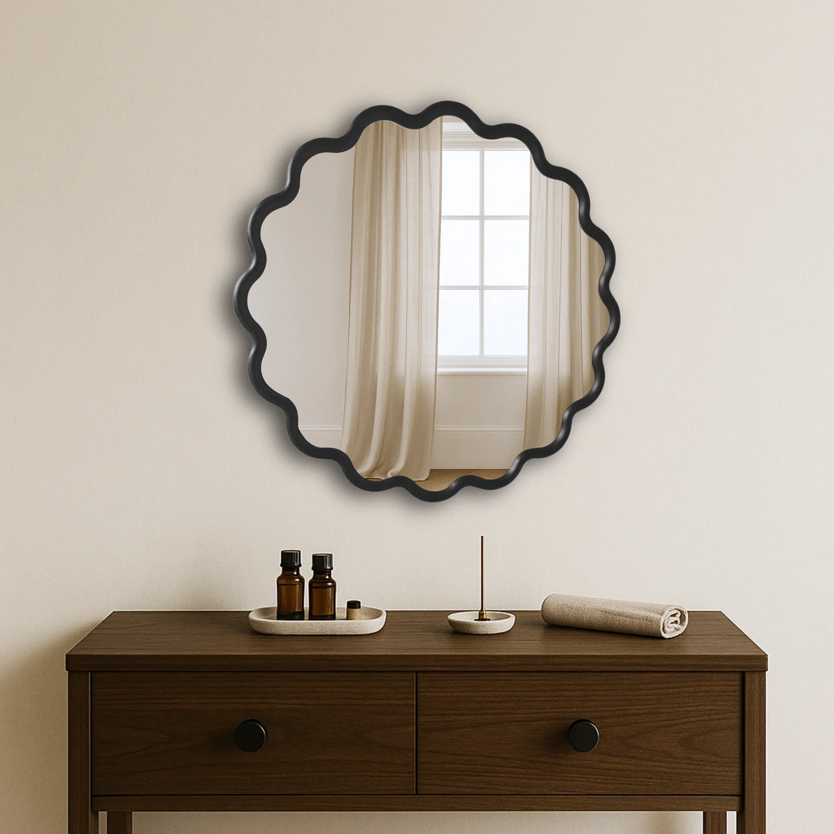 Round Wave Mirror
