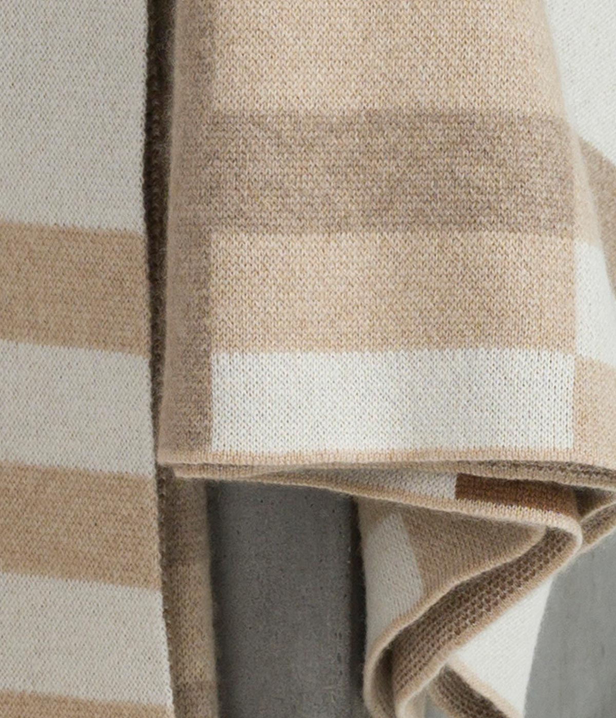 Bauhaus Cognac Knit Cashmere Throw