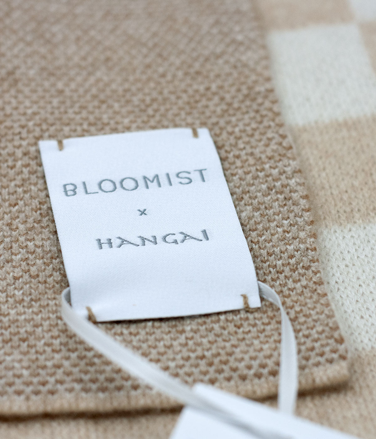 Bauhaus Cognac Knit Cashmere Throw