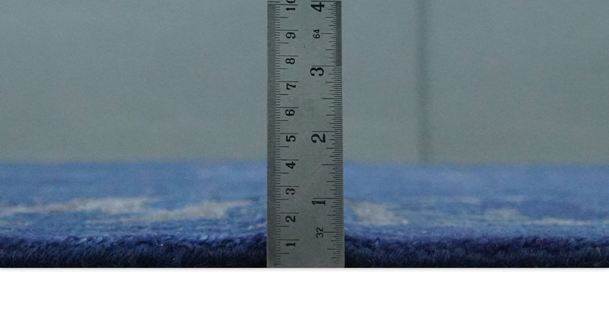 Blue and Gray Hand knotted Oriental Oushak Multi Size wool Area Rug