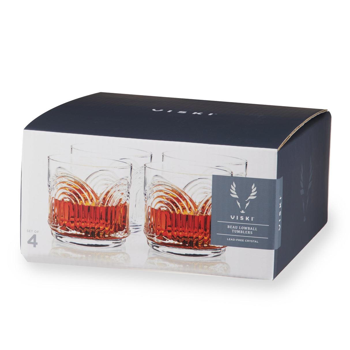 Beau Crystal Lowball Tumblers Set of 4