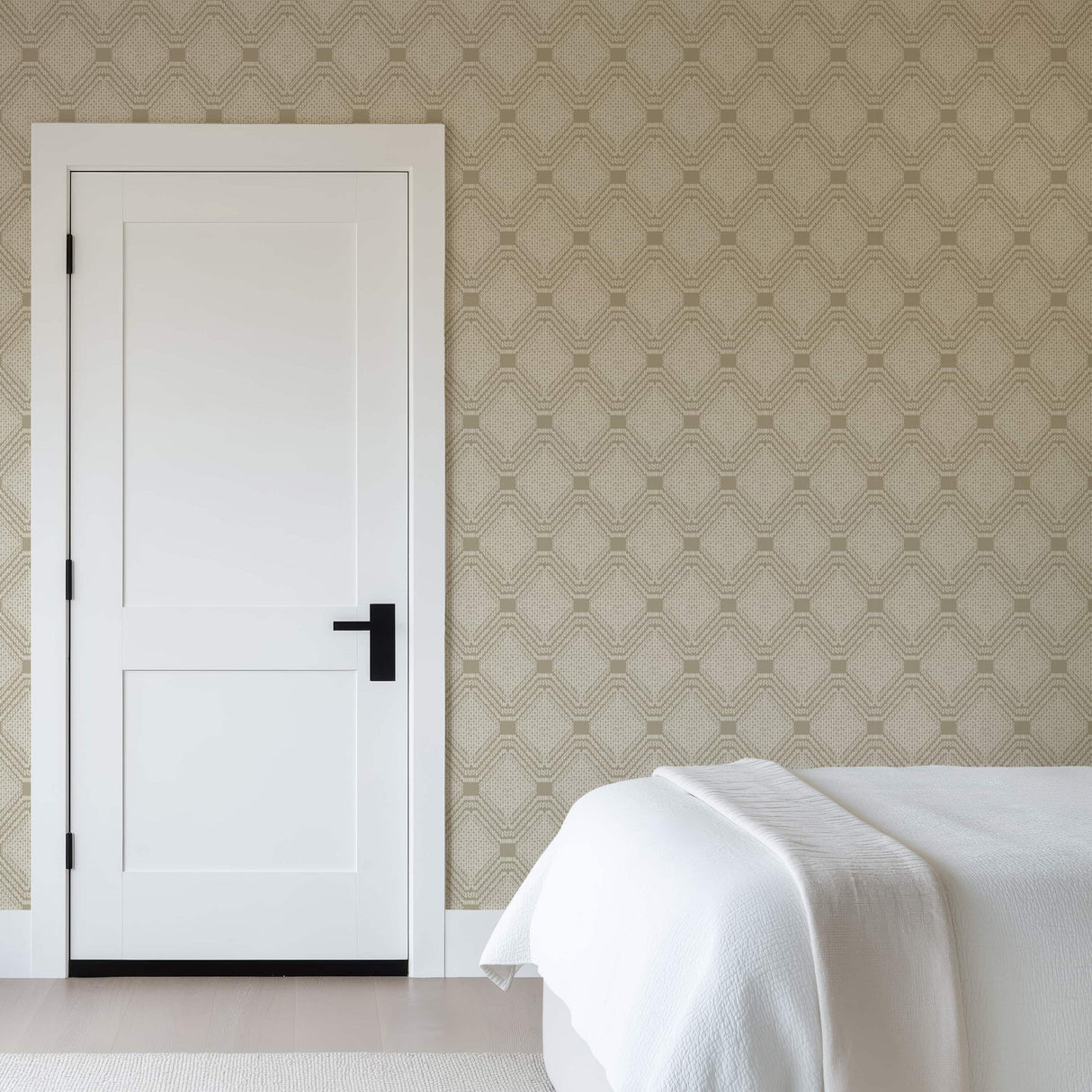 Boho Geometric Neutral Wallpaper | Textured Sand Pattern