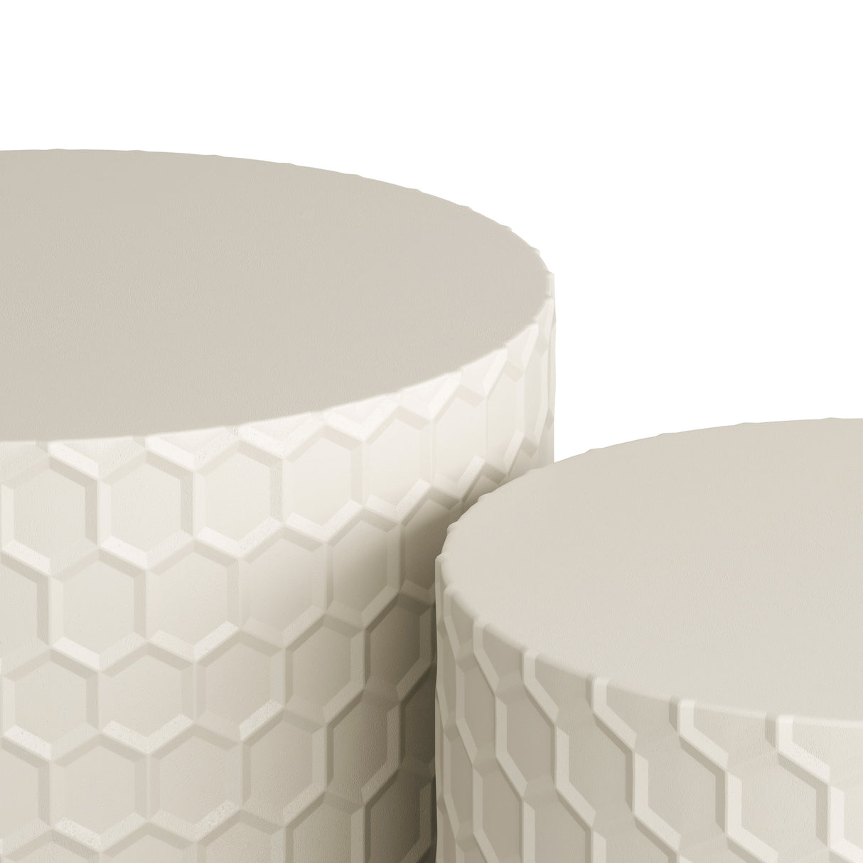 Walker Edison | Minimalist Honeycomb Nesting Coffee Table Set