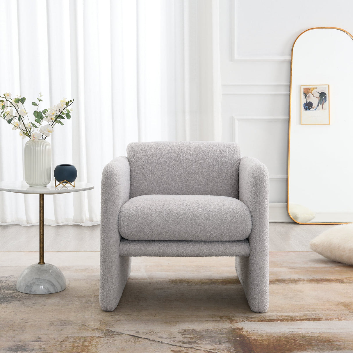 Walker Edison | Modern Teddy Cloud Accent Chair