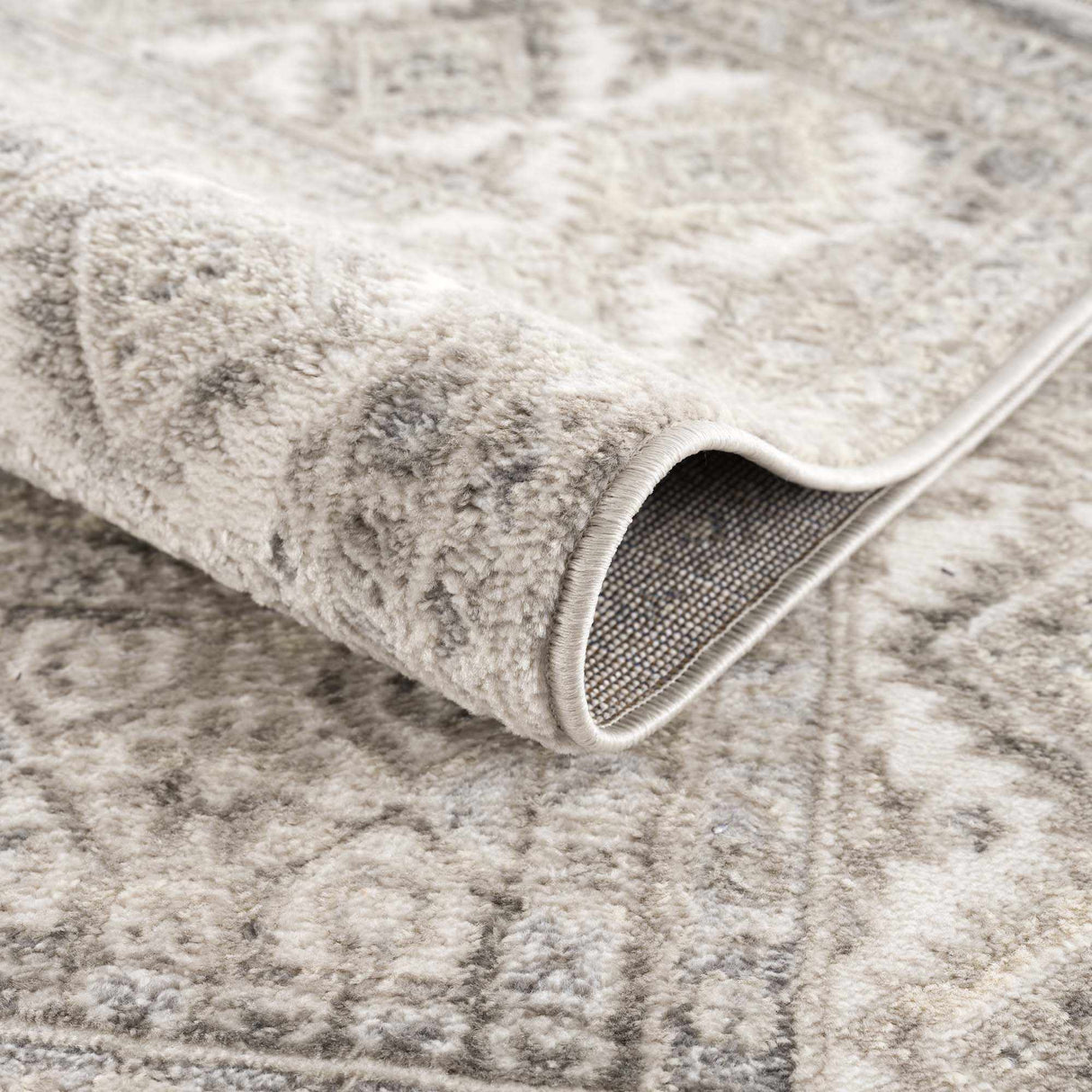Brend Taupe Medallion Area Rug - Clearance
