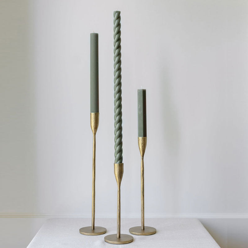 Handcrafted Antique Brass Candlesticks