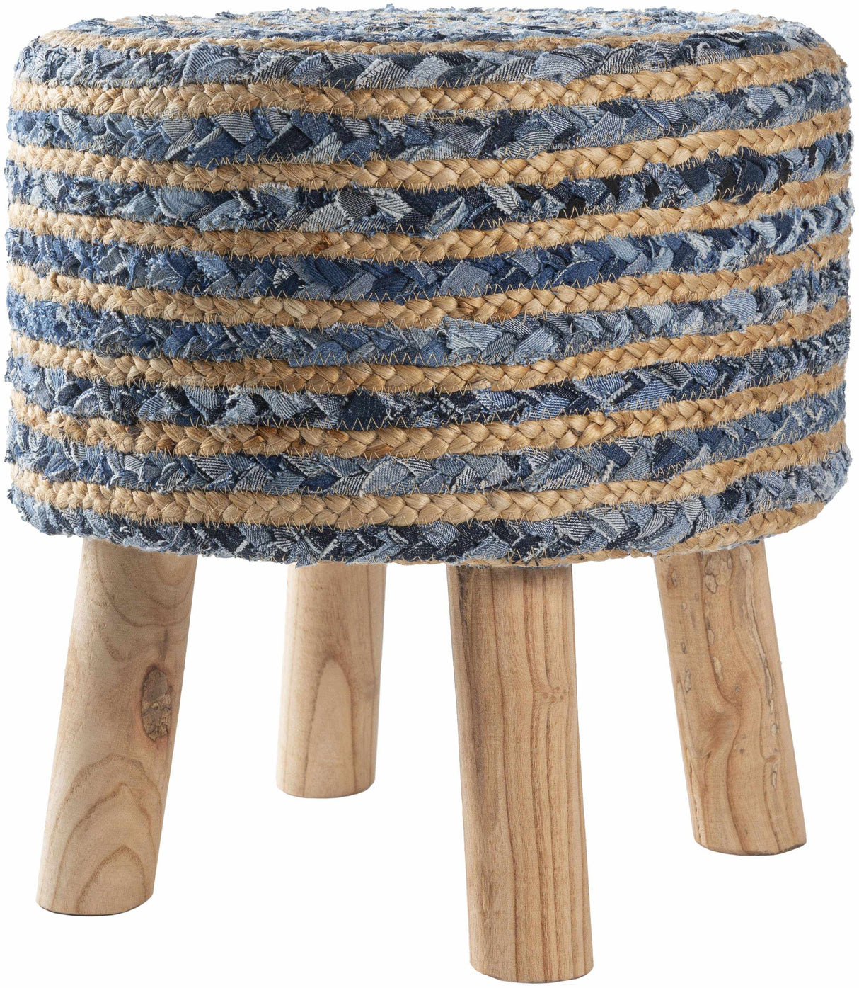 Hoogstraten Navy Ottoman