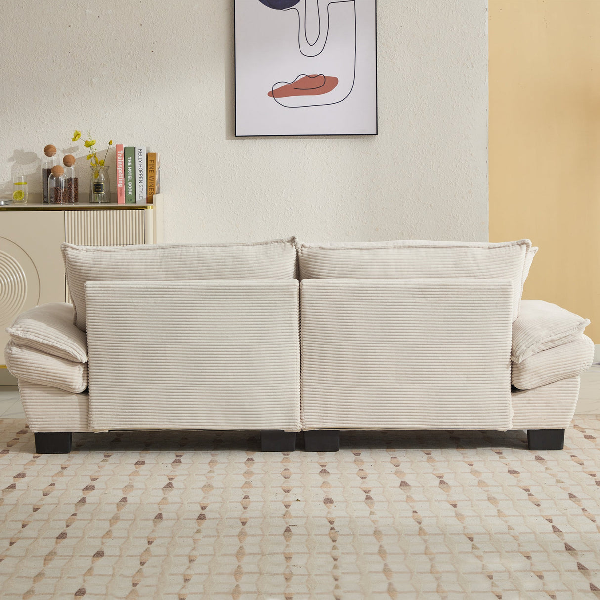 Walker Edison | Corduroy Cloud Loveseat Couch