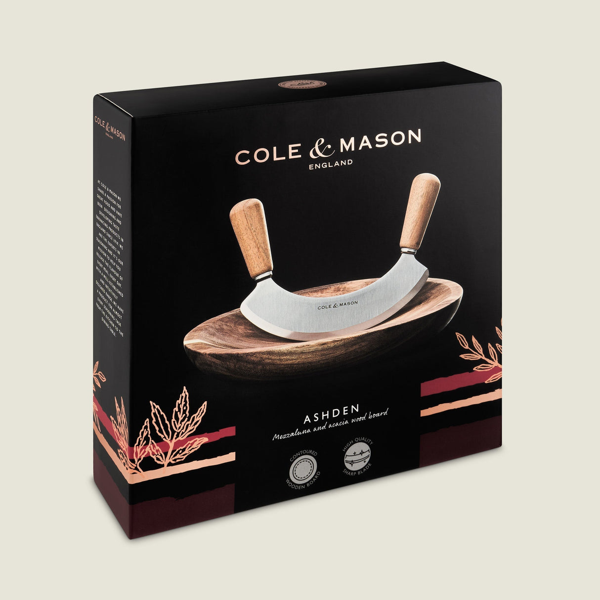 Cole & Mason Ashden Mezzaluna and Board