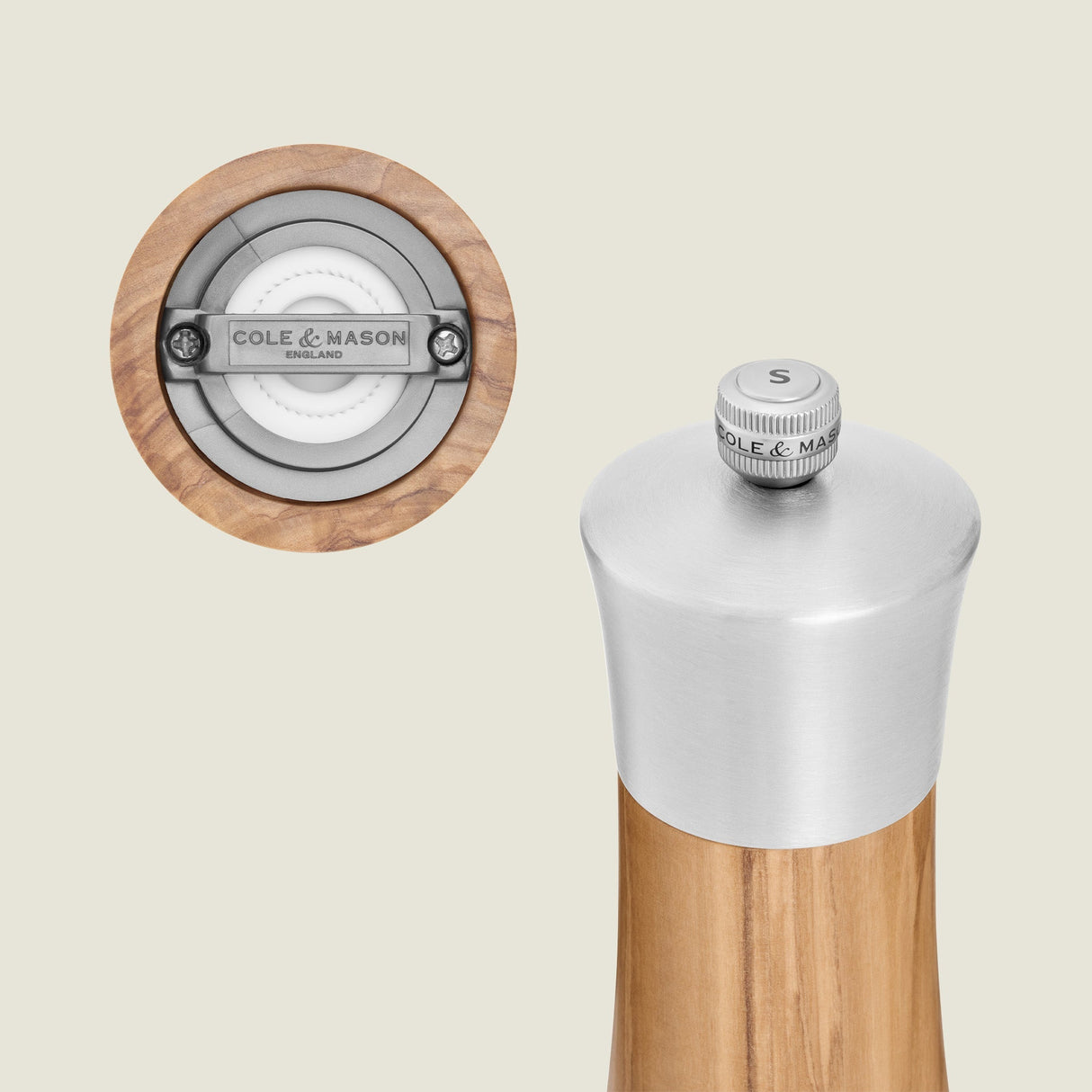 Cole & Mason Bromley Olive Wood Salt & Pepper Mills