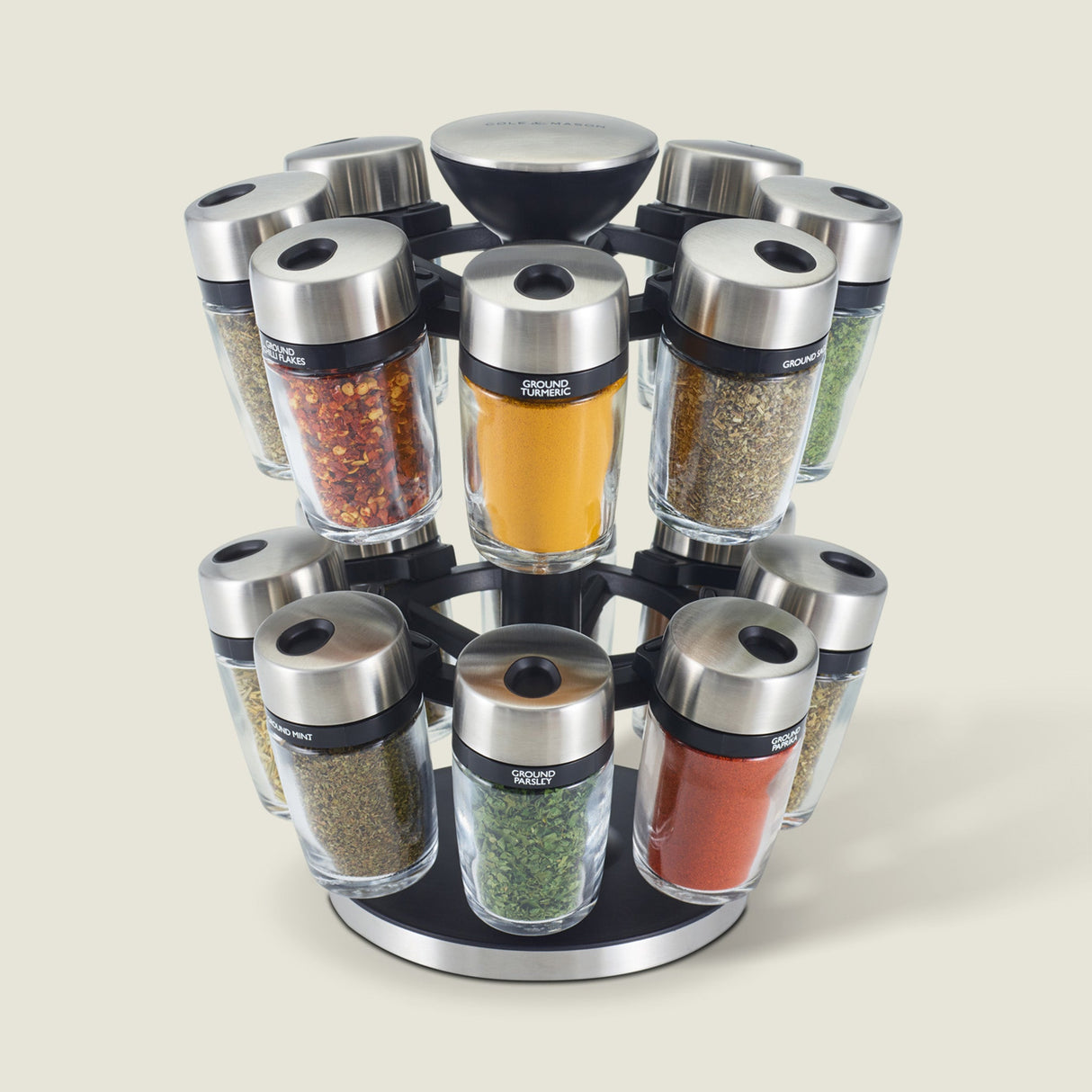 Cole & Mason Cambridge Herb & Spice Carousel - 16 Jar