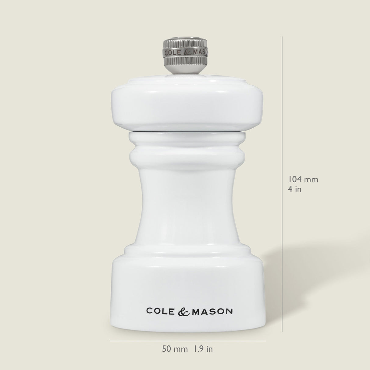 Cole & Mason Hoxton White Gloss Salt & Pepper Mills