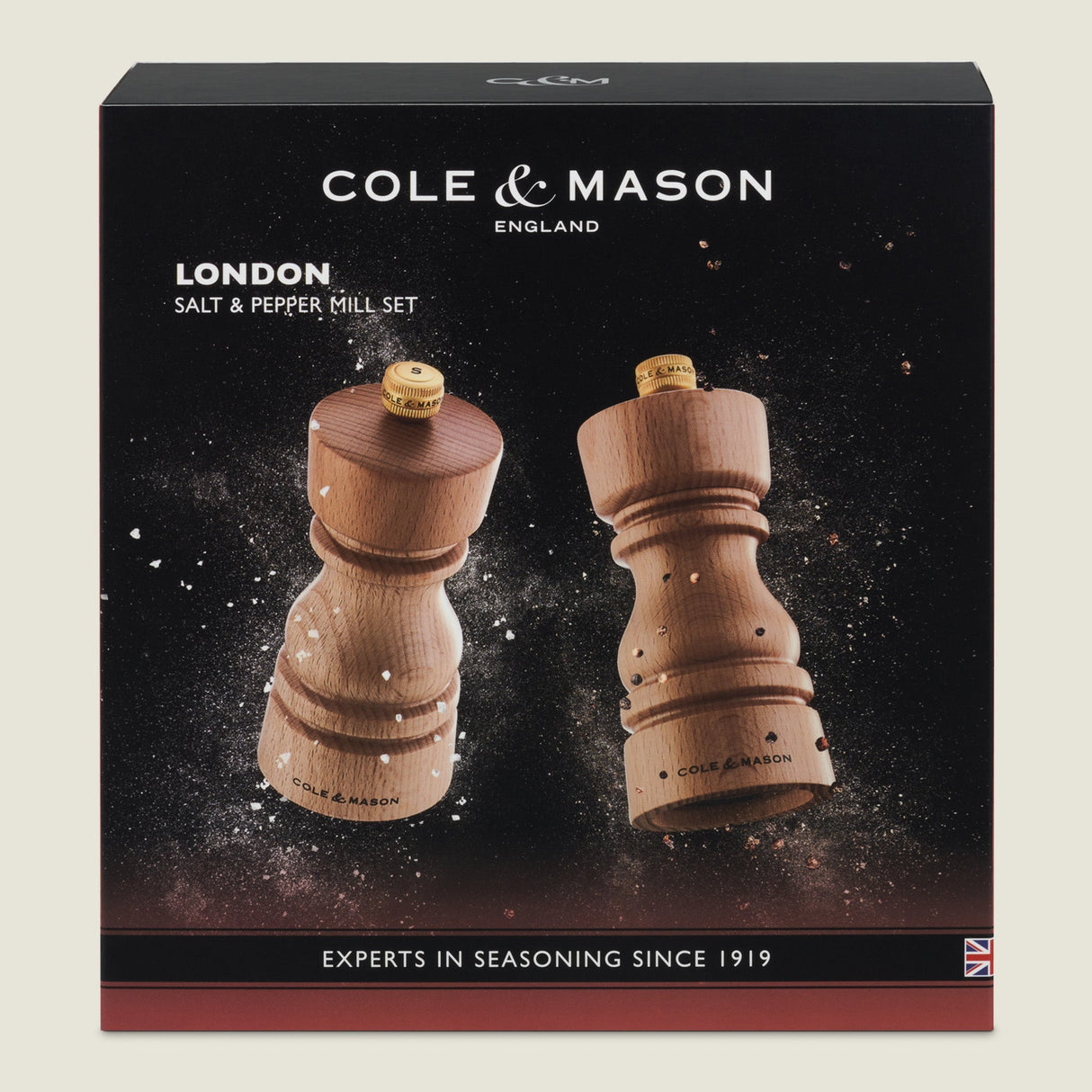 Cole & Mason London Natural Beech Salt & Pepper Mills