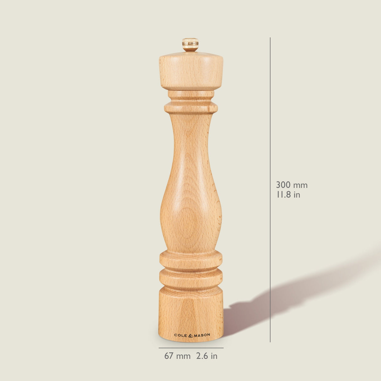 Cole & Mason London Natural Beech Salt & Pepper Mills