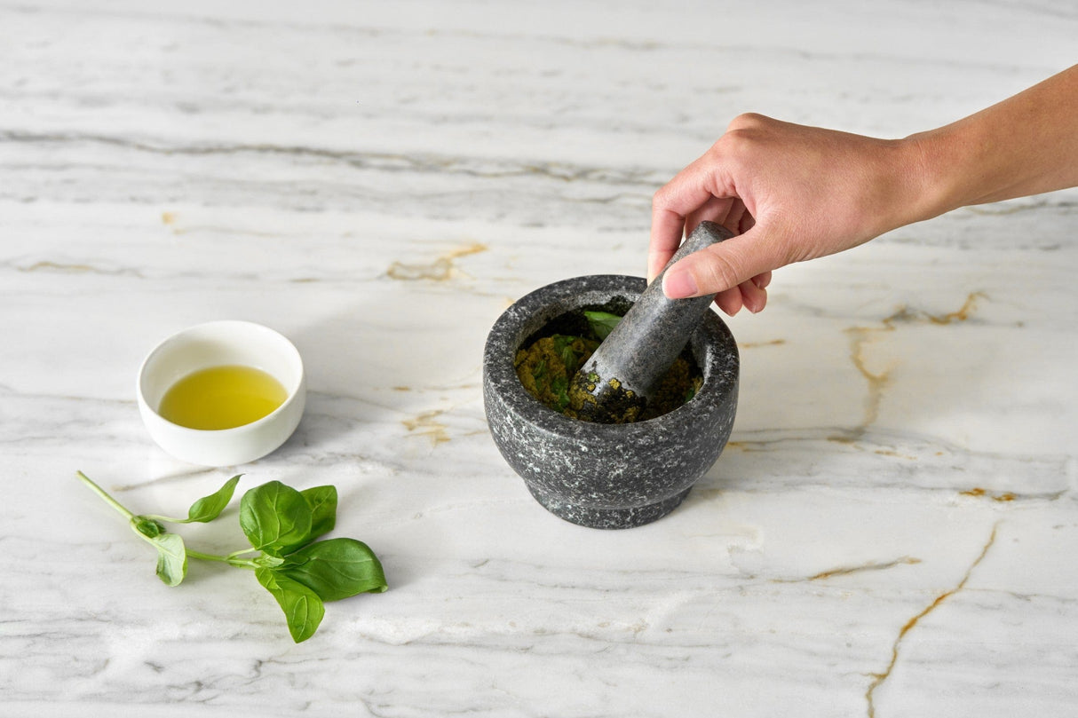 Cole & Mason Silver Granite Mortar & Pestle 5" - 4lb