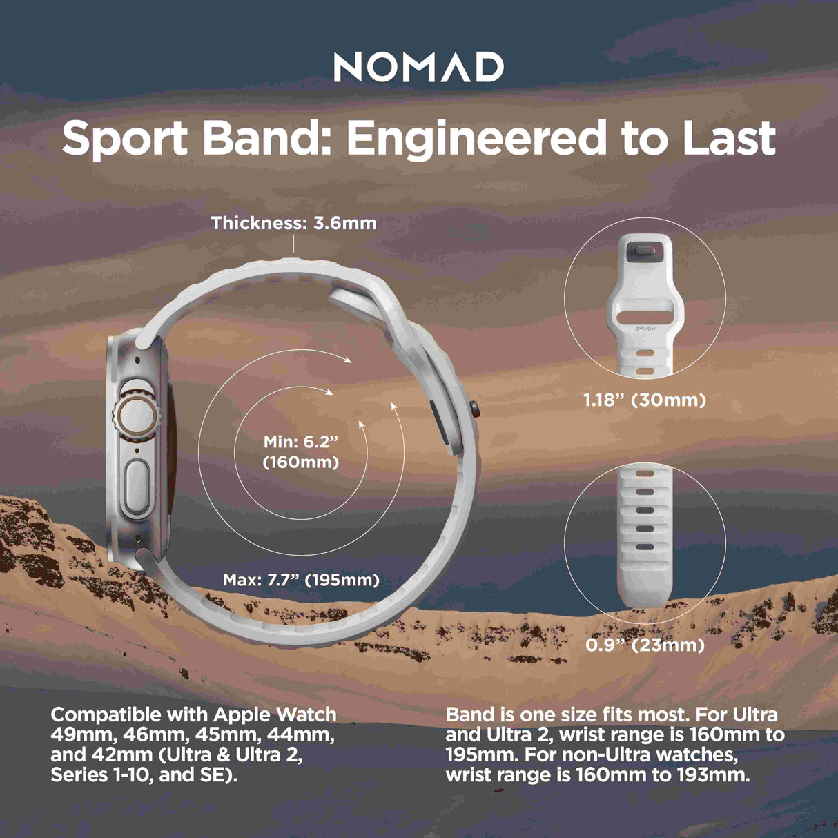 Sport Band - 46mm/49mm | Stone