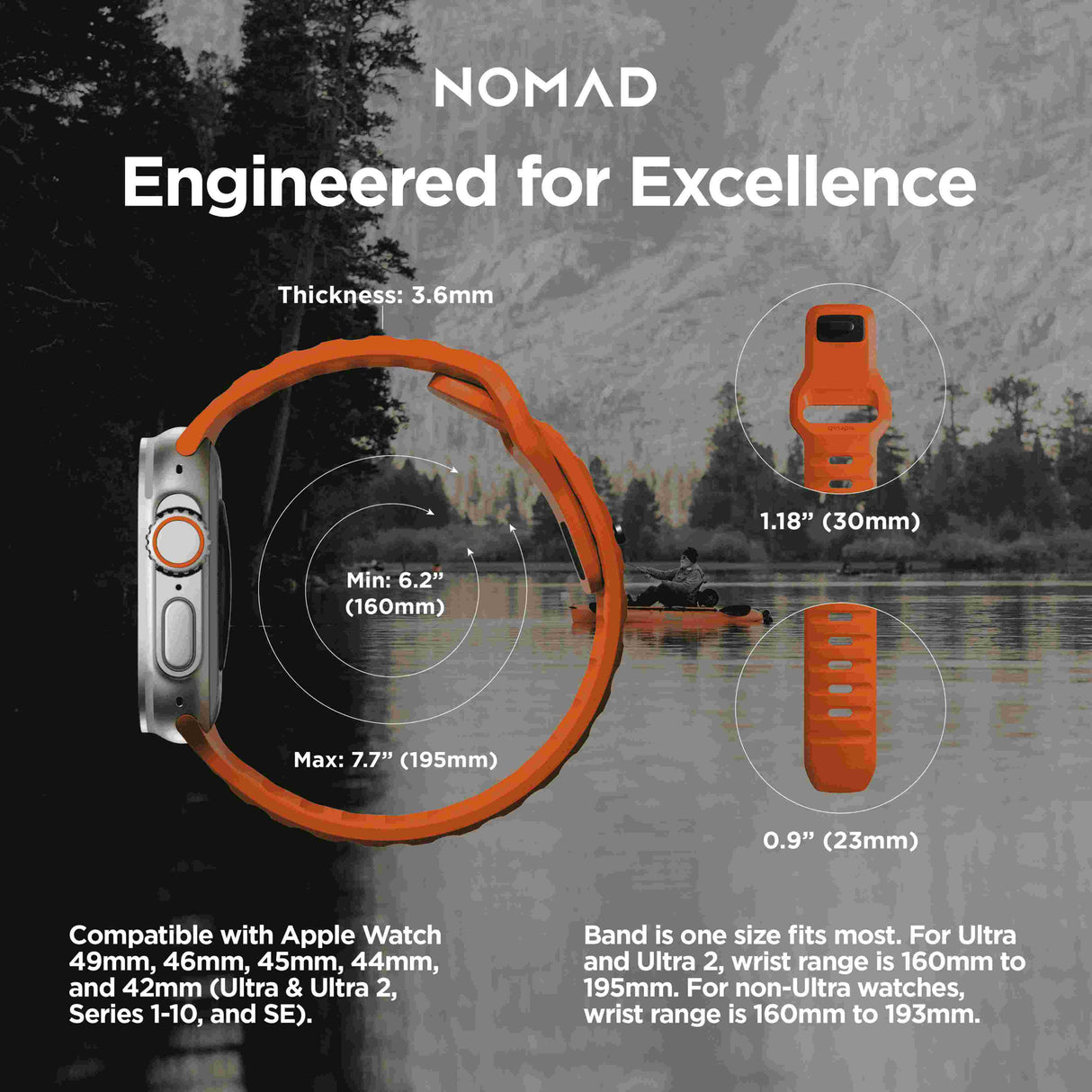 Sport Band - 46mm/49mm | Ultra Orange